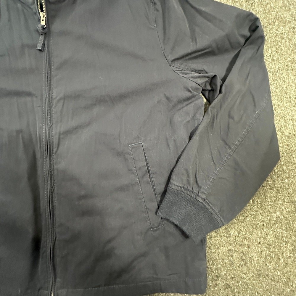 J.Crew Bomber Jacket Mens Large Navy Blue Military Style J5280 Cotton Full Zip - Picture 7 of 9